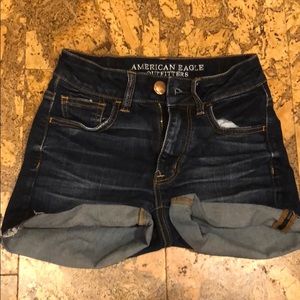American eagle girls high rise shortie shorts